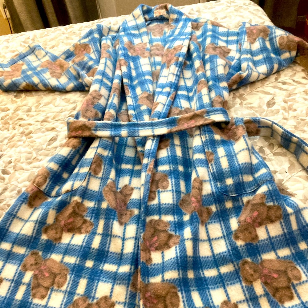 Fleece Teddy Bear Robe - Handmade - Picture 5 of 11